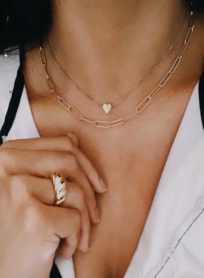 WISTIC Gold Necklace Long Linear Link Chain Necklace Paperclip Chain Necklace for Women Girls(16/20/24 inch) - Image 5