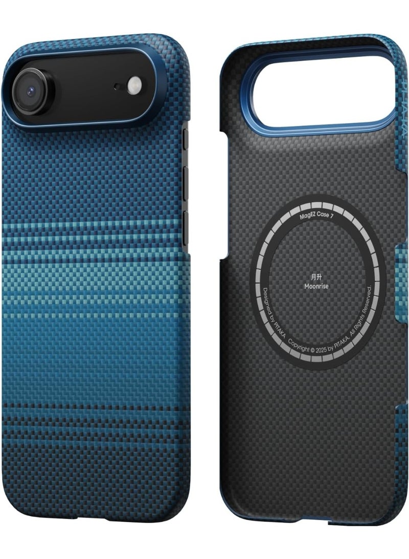 pitaka for iPhone Air Case 6.5", Compatible with MagSafe, Ultra-Slim Case with Caseless Touch Feeling, 1500D Aramid Fiber Woven, Moonrise - Image 1