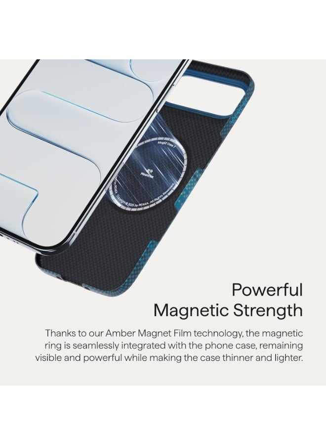 pitaka for iPhone Air Case 6.5", Compatible with MagSafe, Ultra-Slim Case with Caseless Touch Feeling, 1500D Aramid Fiber Woven, Moonrise - Image 2