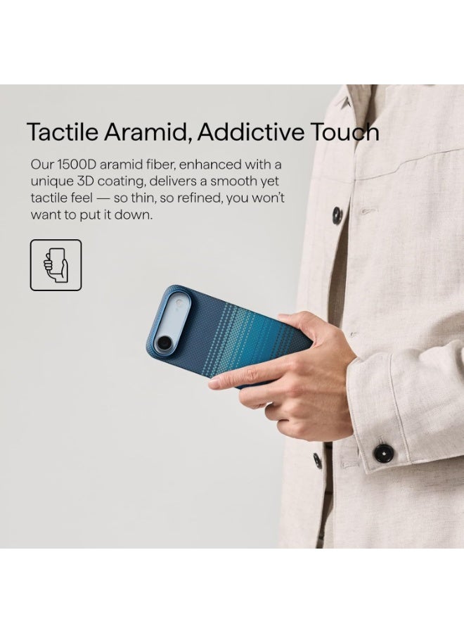 pitaka for iPhone Air Case 6.5", Compatible with MagSafe, Ultra-Slim Case with Caseless Touch Feeling, 1500D Aramid Fiber Woven, Moonrise - Image 3