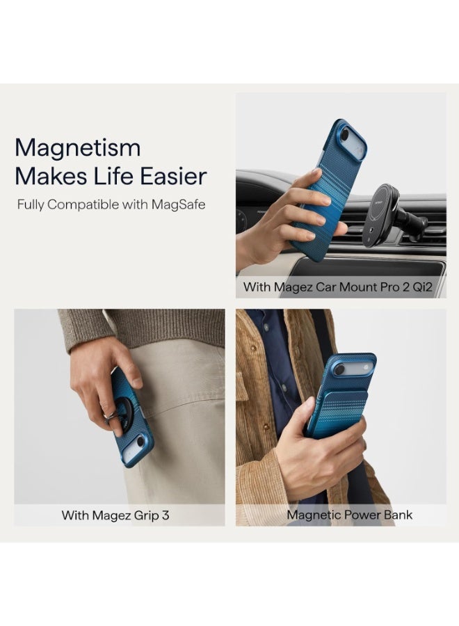 pitaka for iPhone Air Case 6.5", Compatible with MagSafe, Ultra-Slim Case with Caseless Touch Feeling, 1500D Aramid Fiber Woven, Moonrise - Image 4