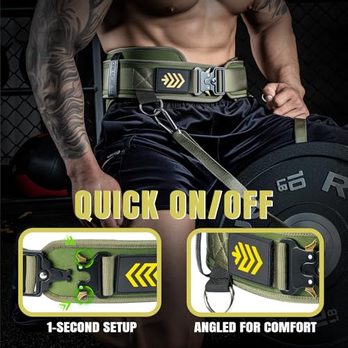 M MANUEKLEAR MANUEKLEAR 2-in-1 Weightlifting Belt & Dip Belt with 36.7 IN Rope, Double-Layer Weight Lifting Belts, Powerlifting Gym Weighted Belt for Pull Up Squat - Image 4