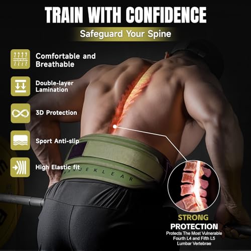 M MANUEKLEAR MANUEKLEAR 2-in-1 Weightlifting Belt & Dip Belt with 36.7 IN Rope, Double-Layer Weight Lifting Belts, Powerlifting Gym Weighted Belt for Pull Up Squat - Image 5