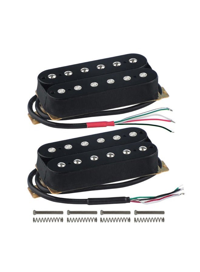 FLEOR Electric Guitar Humbucker Pickups Double Coil Guitar Bridge Pickup & Neck Pickups Set - Black - Image 1