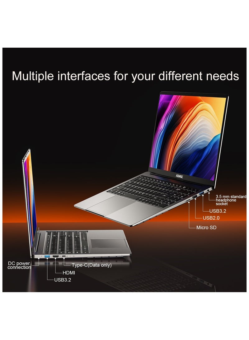 Acemagic Gaming Laptop With 16 Inch Full HD (1920x1080) Display, Intel Alder Lake N97 Processor/16GB RAM DDR4/512GB SSD/Windows 11 Pro/ english grey - Image 3