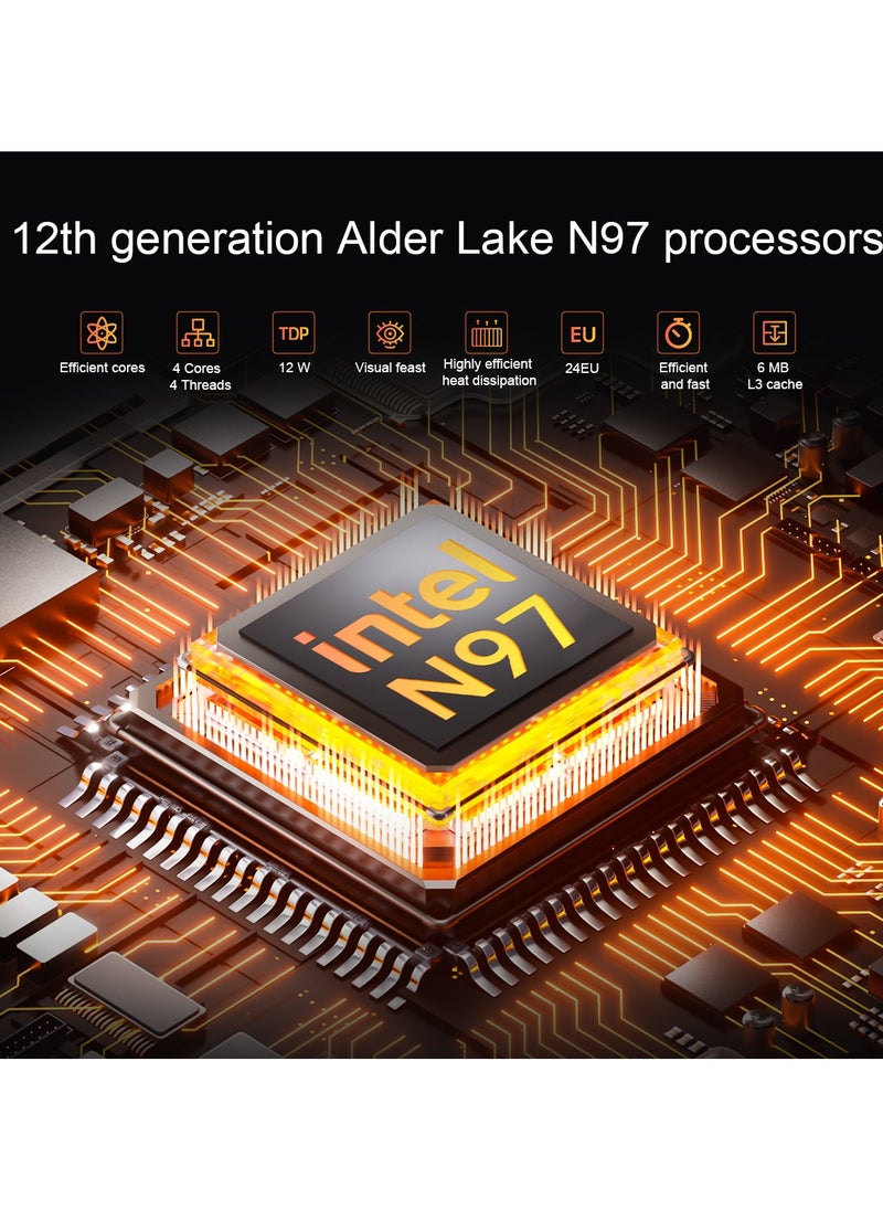 ACEMAGIC Laptop Acemagic 16 inch FHD Display, SO-DIMM DDR4 16GB RAM M.2 2280 NGFF 512GB SSD with Intel 12th Gen Alder Lake N97(4C/4T, Up to 3.6GHz) Support WiFi6/BT5.0/1MP WebcamUSB3.2/Type-C/Windows 11 Pro/16:10/AD Metal house  - Image 2