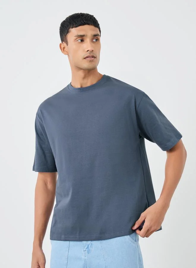 Styli Graphic Print Oversize Fit Crew Neck T-Shirt