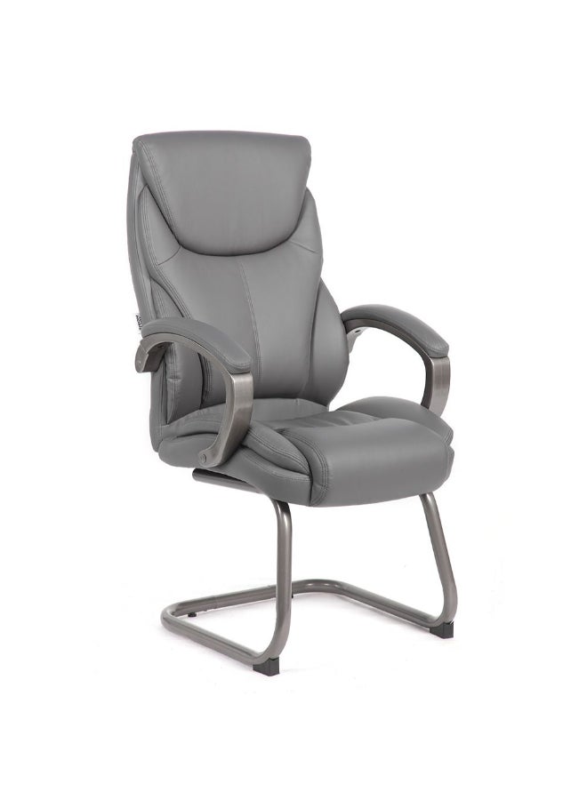 DANUBE HOME كرسي مكتب كورتني الزائر كرسي مكتب مريح كرسي كمبيوتر حديث كرسي ذراع مكتبي مدمج دعم قطني L73.3xW62xH114cm - رمادي - Image 2