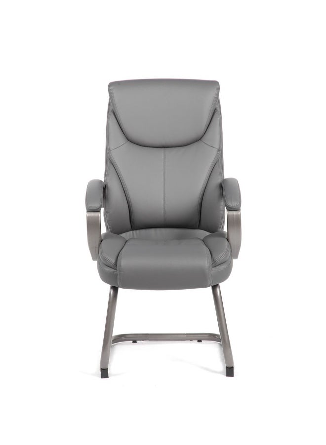 DANUBE HOME كرسي مكتب كورتني الزائر كرسي مكتب مريح كرسي كمبيوتر حديث كرسي ذراع مكتبي مدمج دعم قطني L73.3xW62xH114cm - رمادي - Image 3