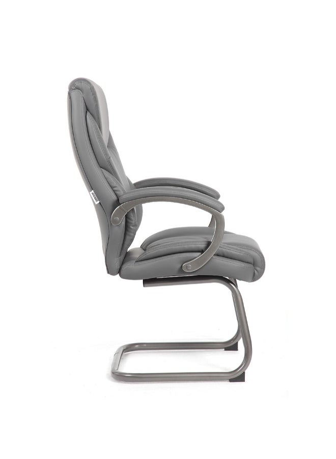 DANUBE HOME كرسي مكتب كورتني الزائر كرسي مكتب مريح كرسي كمبيوتر حديث كرسي ذراع مكتبي مدمج دعم قطني L73.3xW62xH114cm - رمادي - Image 4