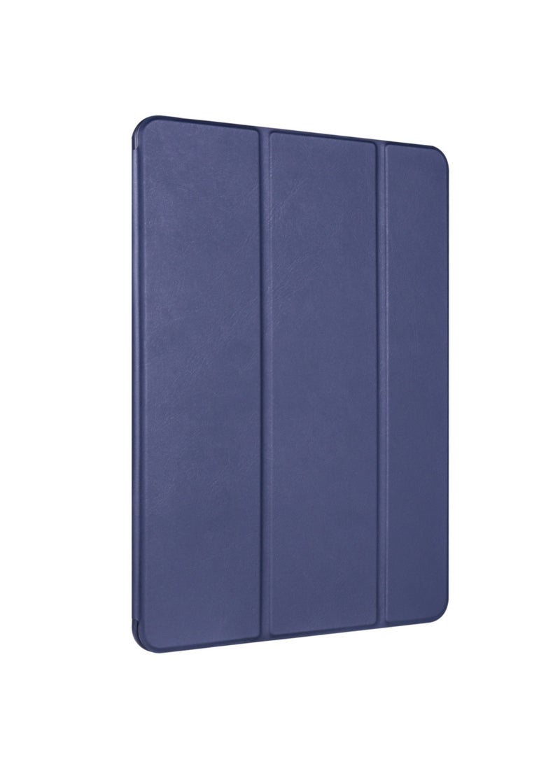 أكسسور  حافظة لجهاز iPad الجيل التاسع مقاس 10.2 بوصة، أزرق داكن - غطاء واقٍ بلاستيكي نحيف مقاوم للصدمات من البولي يوريثان مع حامل وإغلاق مغناطيسي، حافظة متينة للكمبيوتر اللوحي - Image 1