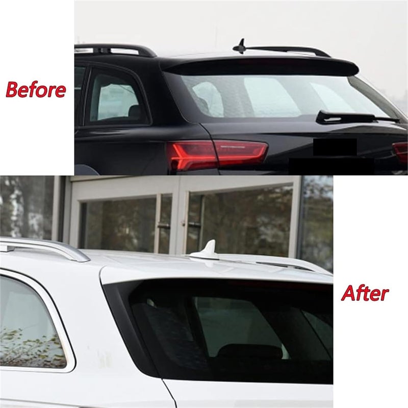 Yurefax Gloss Black Rear Window Side Spoiler for A6 C7 - Image 2