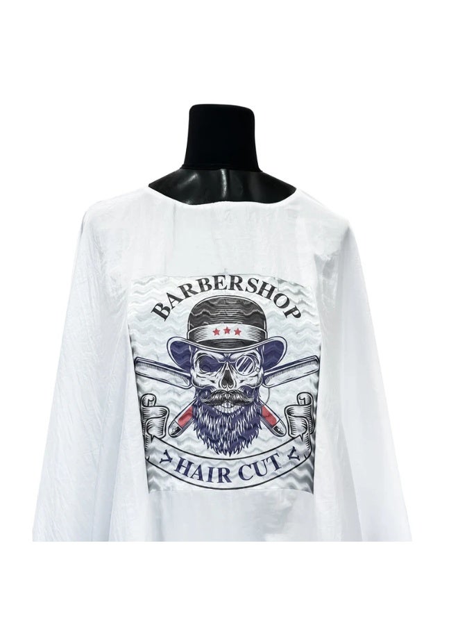مريلة حلاقة احترافية لقص الشعر AC1360N بأربعة أنماط ملونة باللون الأبيض - Image 2