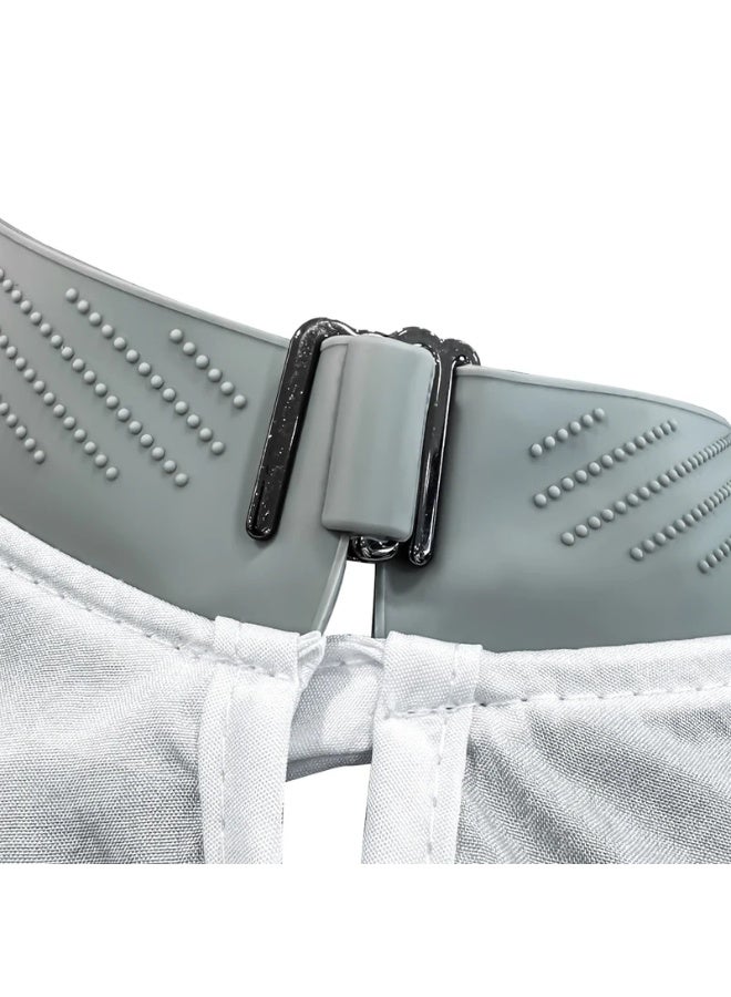 مريلة حلاقة احترافية لقص الشعر AC1360N بأربعة أنماط ملونة باللون الأبيض - Image 3