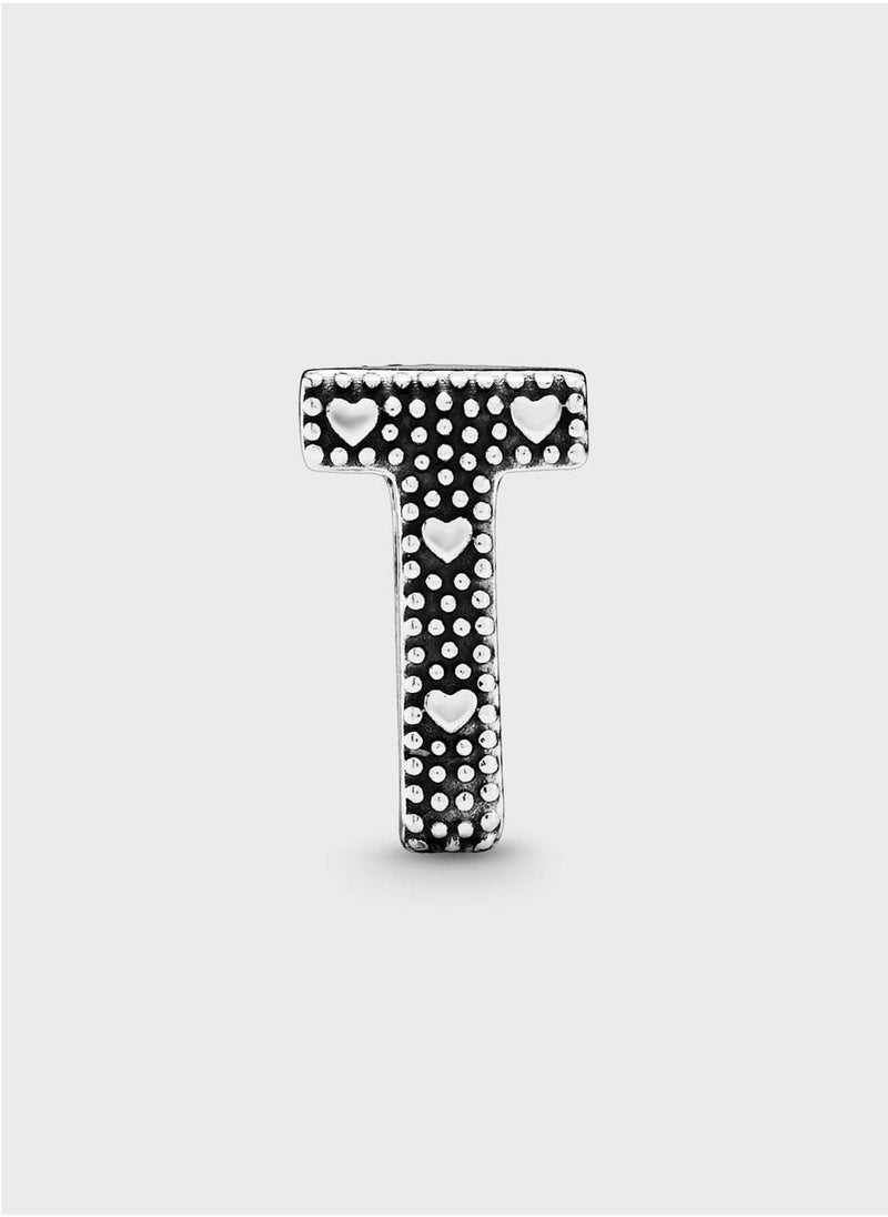 PANDORA Letter T Alphabet Charm  - Image 2