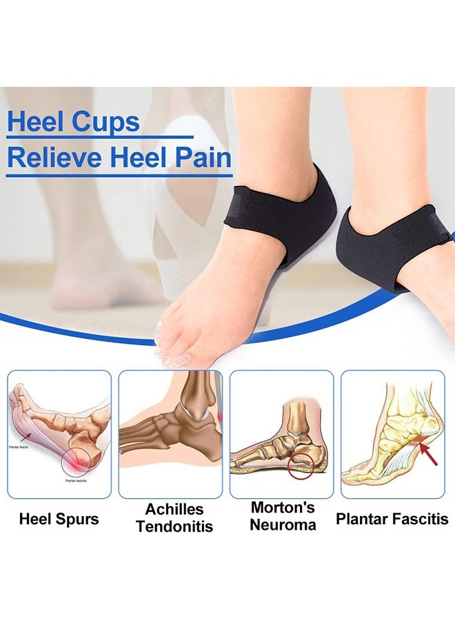 Ba Love 1 Pair Heel Spur Inserts Gel Heel Pads, Heel Spur Bandages, Heel Protection Silicone Heel Protector, Suitable for Heel Analgesia / Stress Reduction (Black) - Image 4