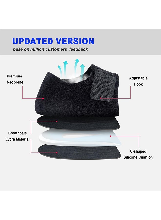 Ba Love 1 Pair Heel Spur Inserts Gel Heel Pads, Heel Spur Bandages, Heel Protection Silicone Heel Protector, Suitable for Heel Analgesia / Stress Reduction (Black) - Image 2
