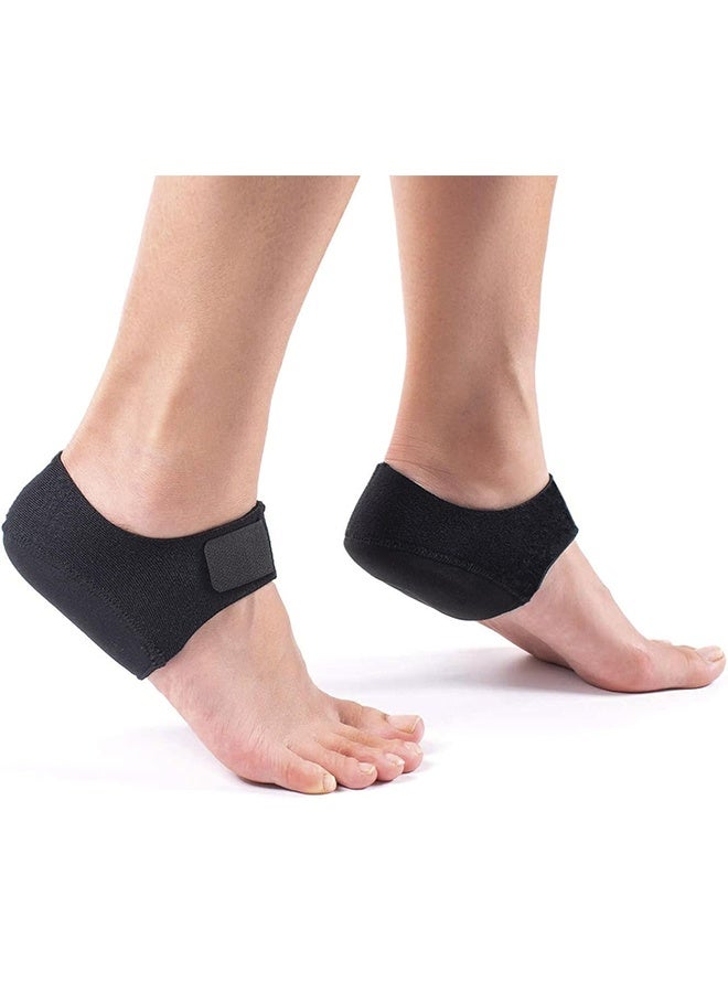 Ba Love 1 Pair Heel Spur Inserts Gel Heel Pads, Heel Spur Bandages, Heel Protection Silicone Heel Protector, Suitable for Heel Analgesia / Stress Reduction (Black) - Image 1
