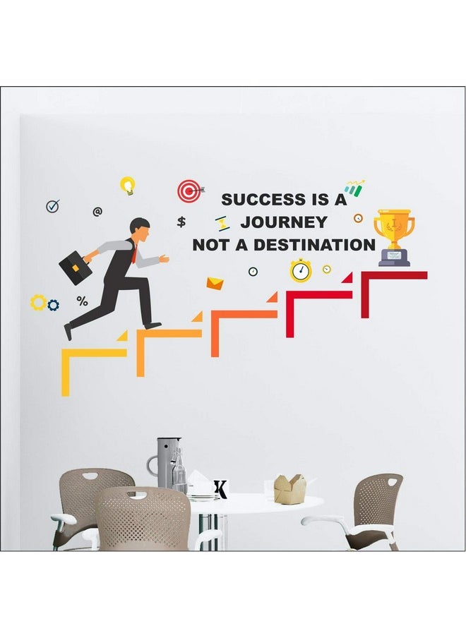 StickMe StickMe 'Success is a Journey - Office Inspirational Motivational Quotes Wall Sticker' (Multi Colour, Vinyl - 100cm X 55 cm)  - Image 1