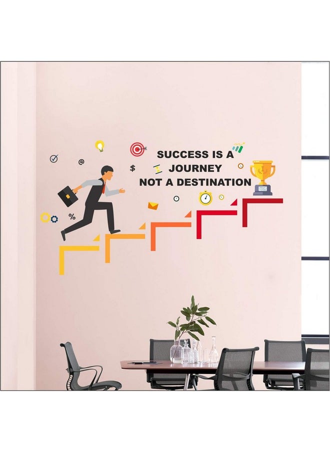 StickMe StickMe 'Success is a Journey - Office Inspirational Motivational Quotes Wall Sticker' (Multi Colour, Vinyl - 100cm X 55 cm)  - Image 2