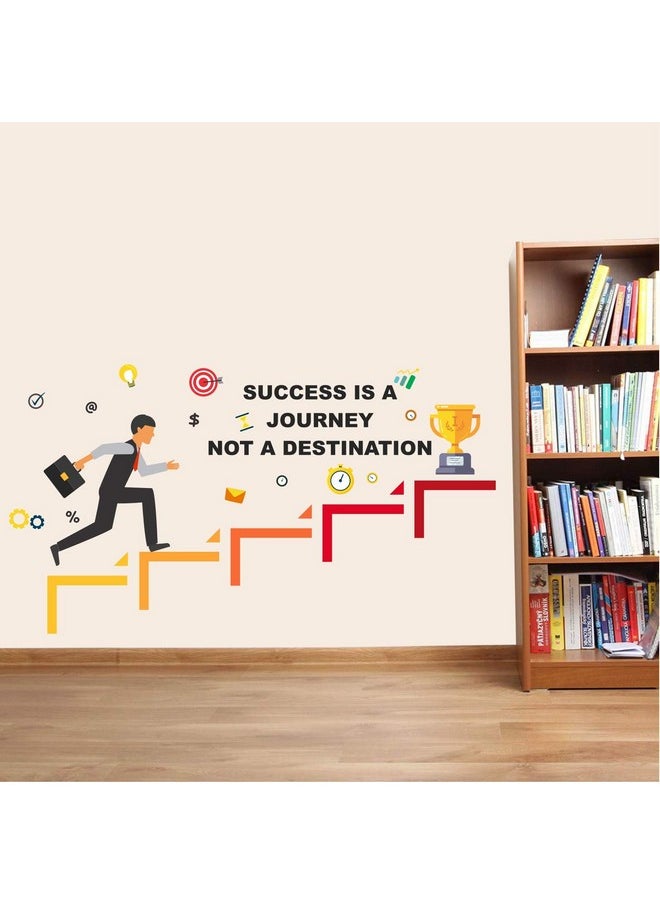 StickMe StickMe 'Success is a Journey - Office Inspirational Motivational Quotes Wall Sticker' (Multi Colour, Vinyl - 100cm X 55 cm)  - Image 3