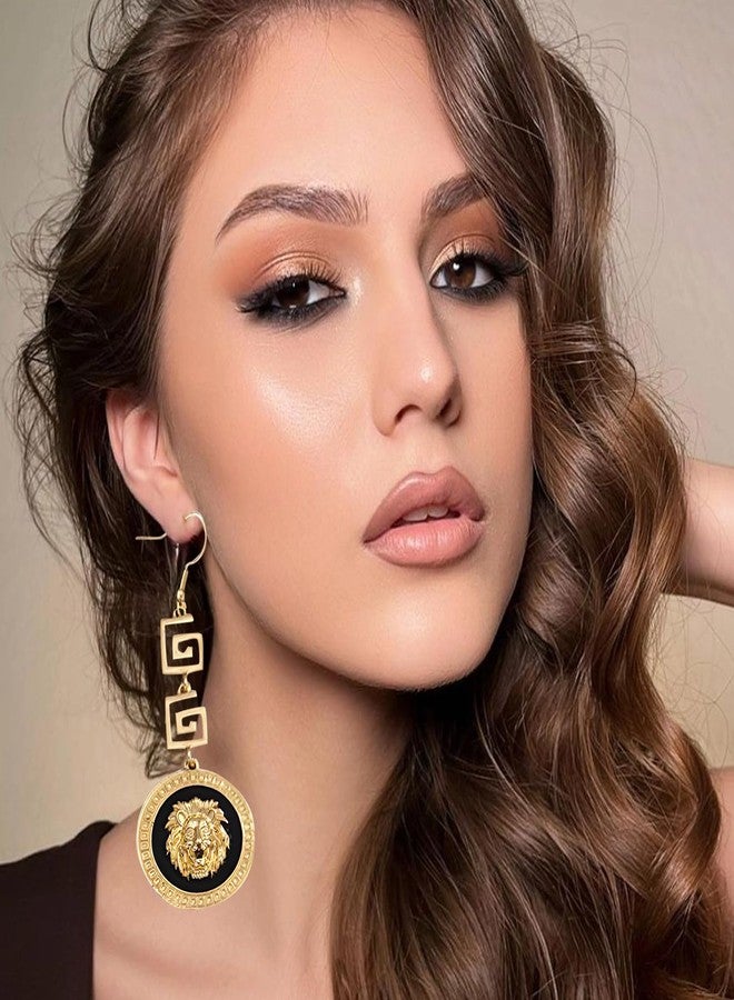 Could Spark Christmas Gift Lion Head Stud Earrings Gold Tiger Statement Lion Drop Dangle Earrings Animal Earrings Personality Jewelry for Women - Image 5