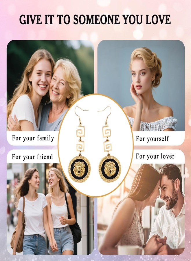 Could Spark Christmas Gift Lion Head Stud Earrings Gold Tiger Statement Lion Drop Dangle Earrings Animal Earrings Personality Jewelry for Women - Image 4