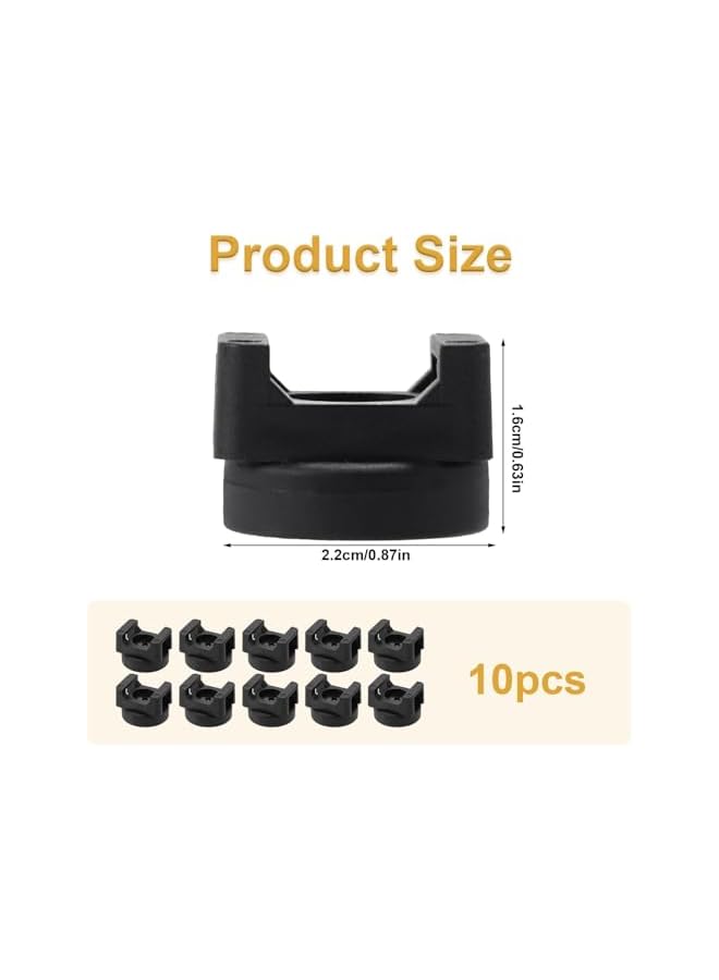 S-TOP 10 Pcs Magnetic Cable Tie Mounts, Strong Magnet Base Holders for Zip Ties, Multipurpose Wire Organizer for Home, Office, Car, and Boat Electrical Management, Useful Cable OrganizersTools (Black) - Image 4