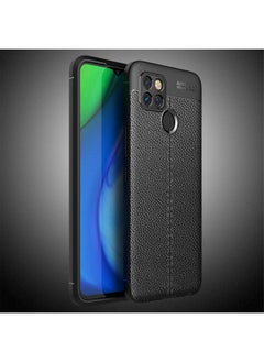 HuHa Case Cover For Realme V3 Litchi Texture TPU Shockproof Case Black 