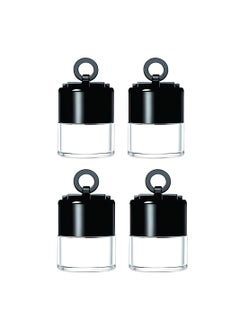 4pcs 8g Travel Loose Powder Container with Sifter Black Lid Puff for Makeup Blush