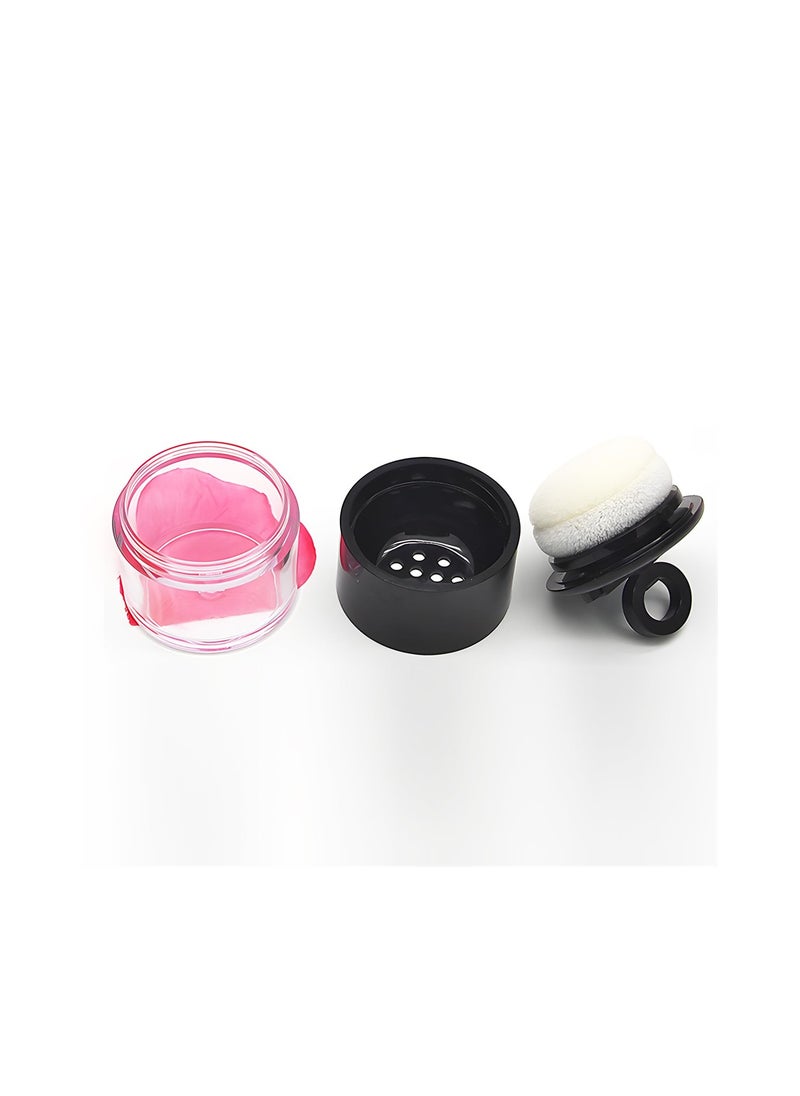 Generic - 4pcs 8g Travel Loose Powder Container with Sifter Black Lid Puff for Makeup Blush - Image 1