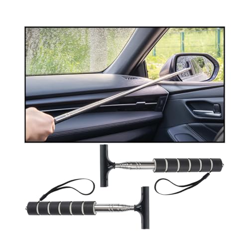 Bittwee 2PCS Car Side Mirror Squeegee Retractable Auto Rearview Mirror Wiper AllPurpose Window Squeegee for Cleaning Shower Glass Door Vehicle Accessories Universal for SUV Truck RVBlack - Image 1