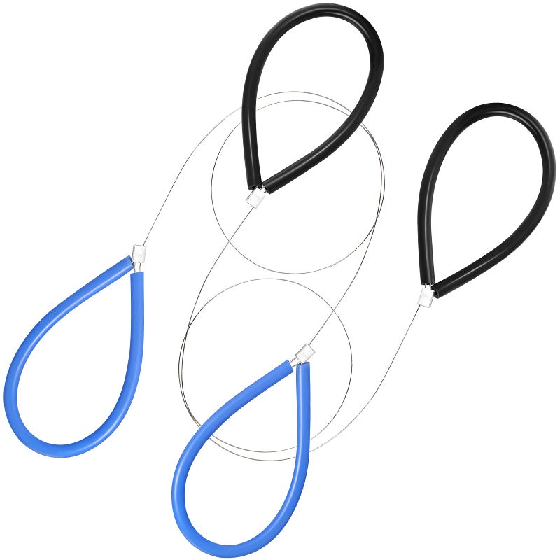 2 Pieces Clay Cutters Wire Steel Wire Cutting Pottery Tools with Black and Blue Plastic Handle for Clay Artists Cheese Dough Sculpting Pottery Tools