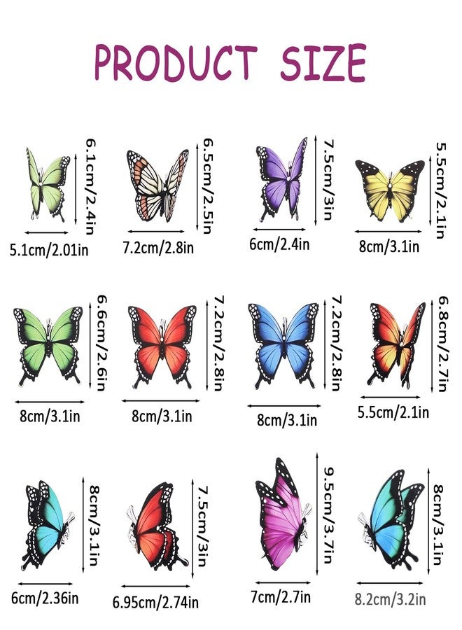 Josojoou 24PCS Wooden Hanging Butterfly Decorations with String, Colorful Wooden Butterfly Decoration, Butterflies Hanging Ornaments for Spring and Summer Trees Home Farmhouse Party Christmas Tree DIY Craft - Image 2