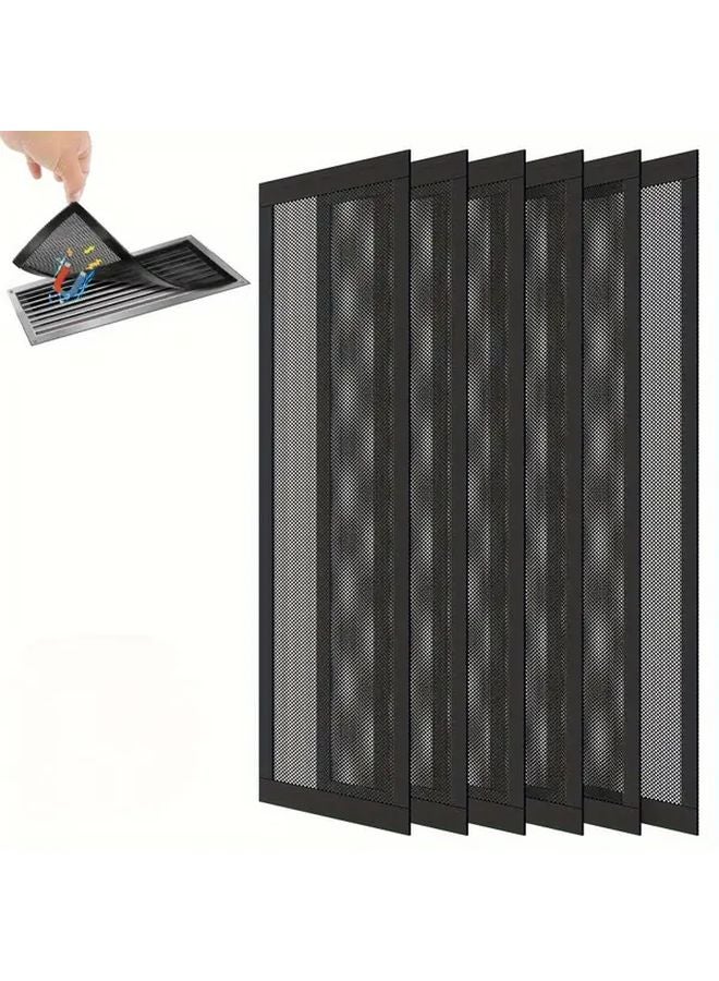 غطاء فتحة تهوية مغناطيسي أسود مقاس 4 × 10 بوصة بشاشة شبكية متينة للأرضية والسقف - Image 2