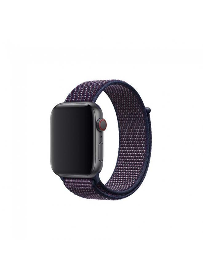 NIBEMINENT Sport Nylon Loop Band For Apple Watch 38mm 40mm 41mm Indigo