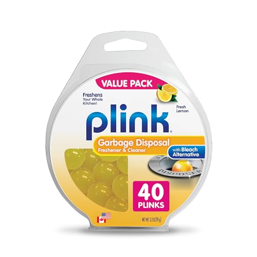 Plink Garbage Disposal Cleaner Freshener Odor Removing Balls Easy to Use Fresh Lemon Scent 40 Count - Image 2