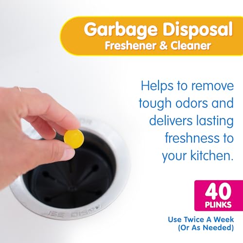 Plink Garbage Disposal Cleaner Freshener Odor Removing Balls Easy to Use Fresh Lemon Scent 40 Count - Image 5