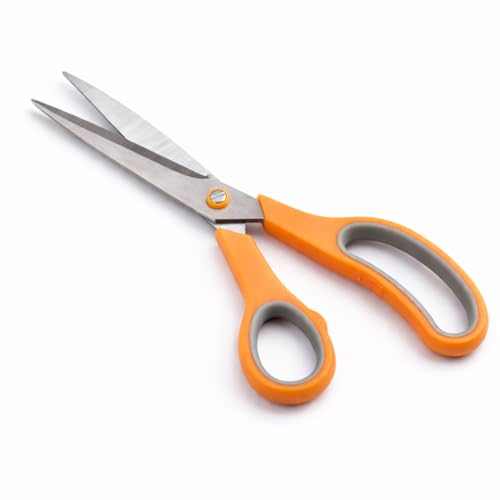 Bagonias 9.8" Multipurpose Scissors – Ultra Sharp Stainless Steel Shears – Heavy Duty Comfort-Grip Scissors for Kitchen, Fabric, Sewing, Craft, Office, Home & School – Orange (1 Pack) - Image 1