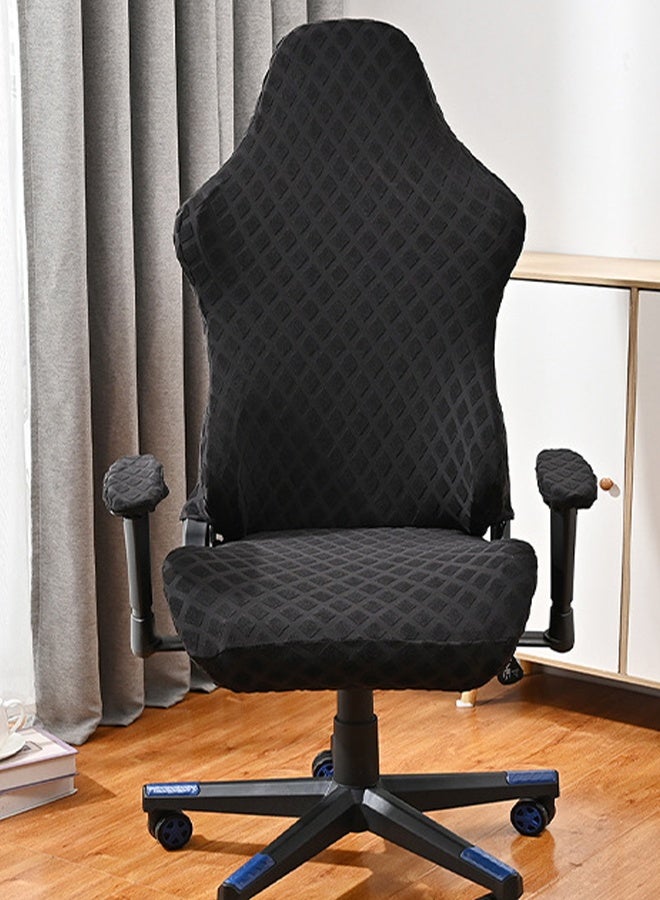 DUNISO أغطية كراسي الألعاب، أغطية قابلة للغسل لكرسي الكمبيوتر، أغطية انزلاقية مريحة لكرسي الألعاب، غطاء حماية قابل للتمدد مع غطاء مساند للذراعين للكرسي، الكرسي الدوار، كرسي الألعاب، كرسي رئيس الكمبيوتر - Image 5