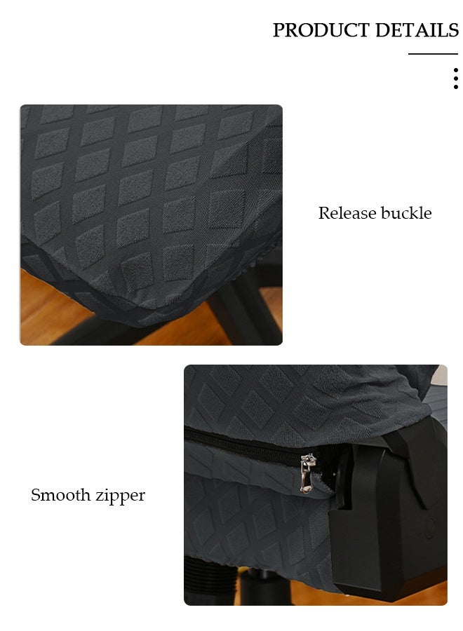 DUNISO أغطية كراسي الألعاب، أغطية قابلة للغسل لكرسي الكمبيوتر، أغطية انزلاقية مريحة لكرسي الألعاب، غطاء حماية قابل للتمدد مع غطاء مساند للذراعين للكرسي، الكرسي الدوار، كرسي الألعاب، كرسي رئيس الكمبيوتر - Image 3