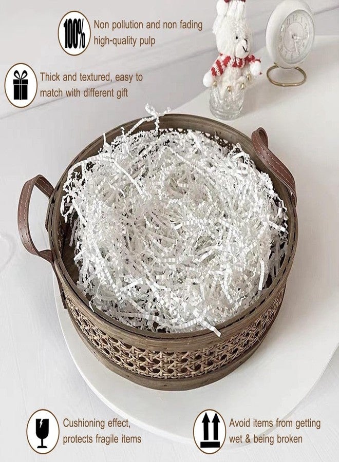 LYARCHTE Crinkle Paper Filler 5.2 oz, Crinkle Cut Paper Shred Filler Shredded TissueRaffia Grass Paper for Gift Basket Packing Bag Filler (White) - Image 2