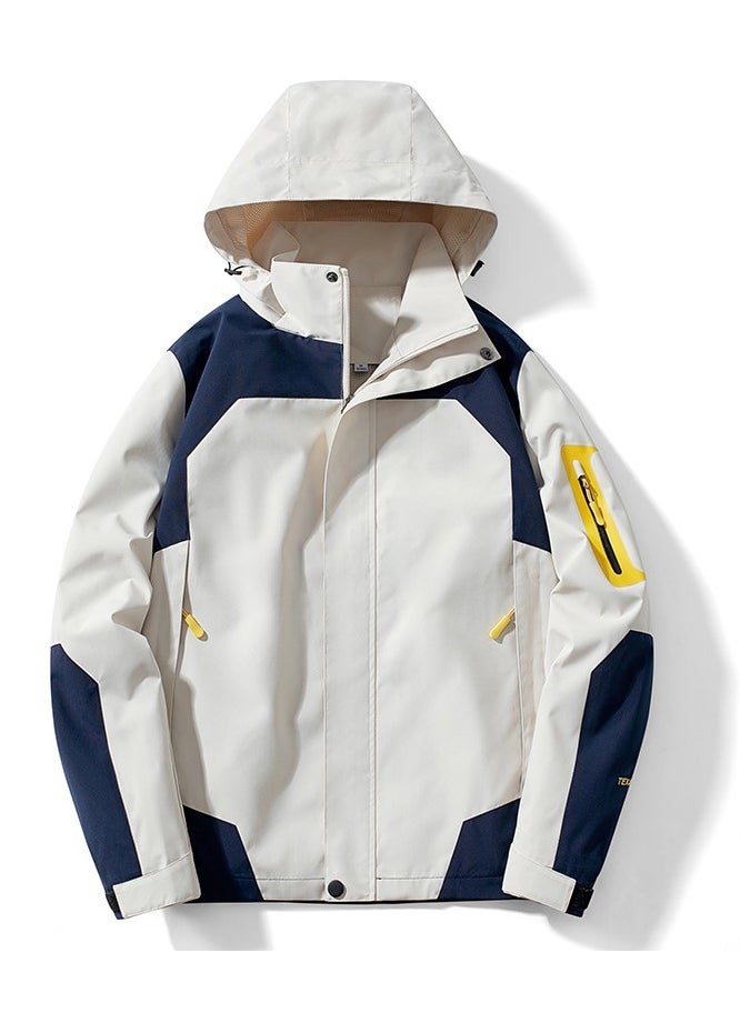 NIBEMINENT Waterproof Rain jacket Lightweight Active Outdoor Raincoat with Removable Hood Unisex  - Image 1