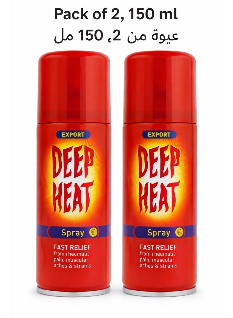DEEP HEAT Pack Of 2 Fast Relief Spray - Image 1