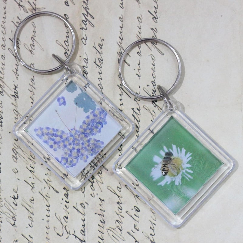 BetterJonny 20Pcs Acrylic picture Keychain Blanks Photo Keychain Clear in Photo Keychain Acrylic Picture Frame Keyrings - Image 2