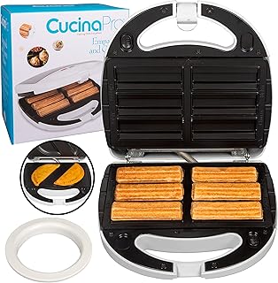 CucinaPro Empanada and Churro Maker Machine- Cooker w 4 Removable Plates- Easier than Empanada Press or Churro Press- - Image 1