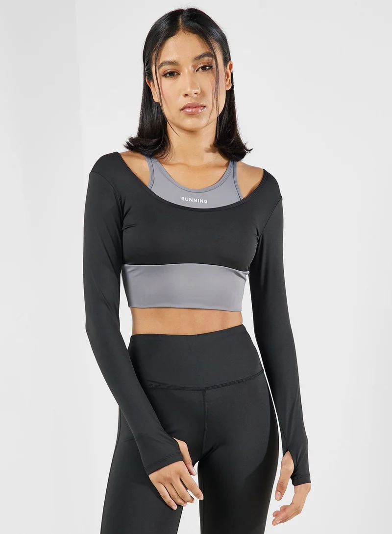 FRWD Layered T-Shirt & Flared Pants Set