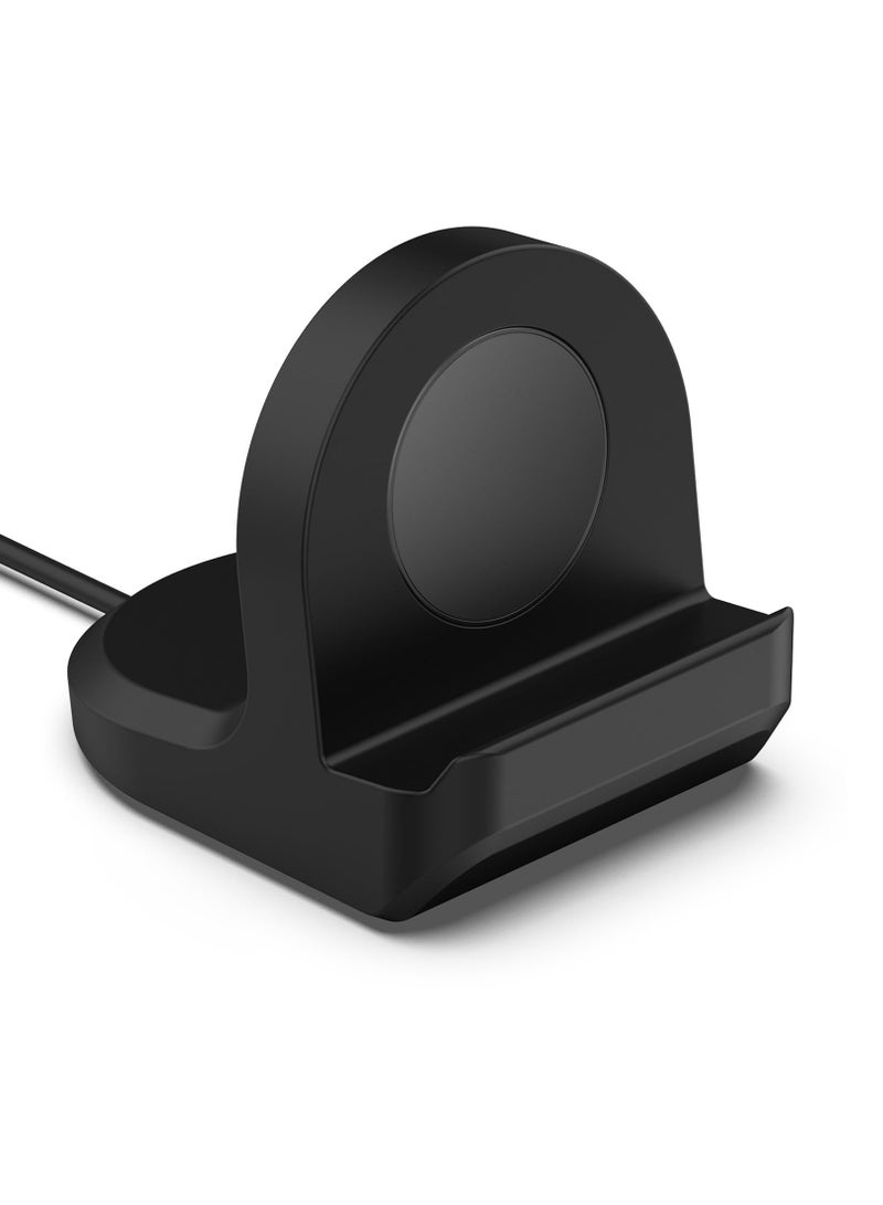 Replacement Charging Dock Compatible with Samsung Galaxy Watch 6/6 Classic/Watch 5/5 Pro Non-Slip Silicone Charging Stand, Charger Base Holder with Cable Management Slot(Black) - Image 5