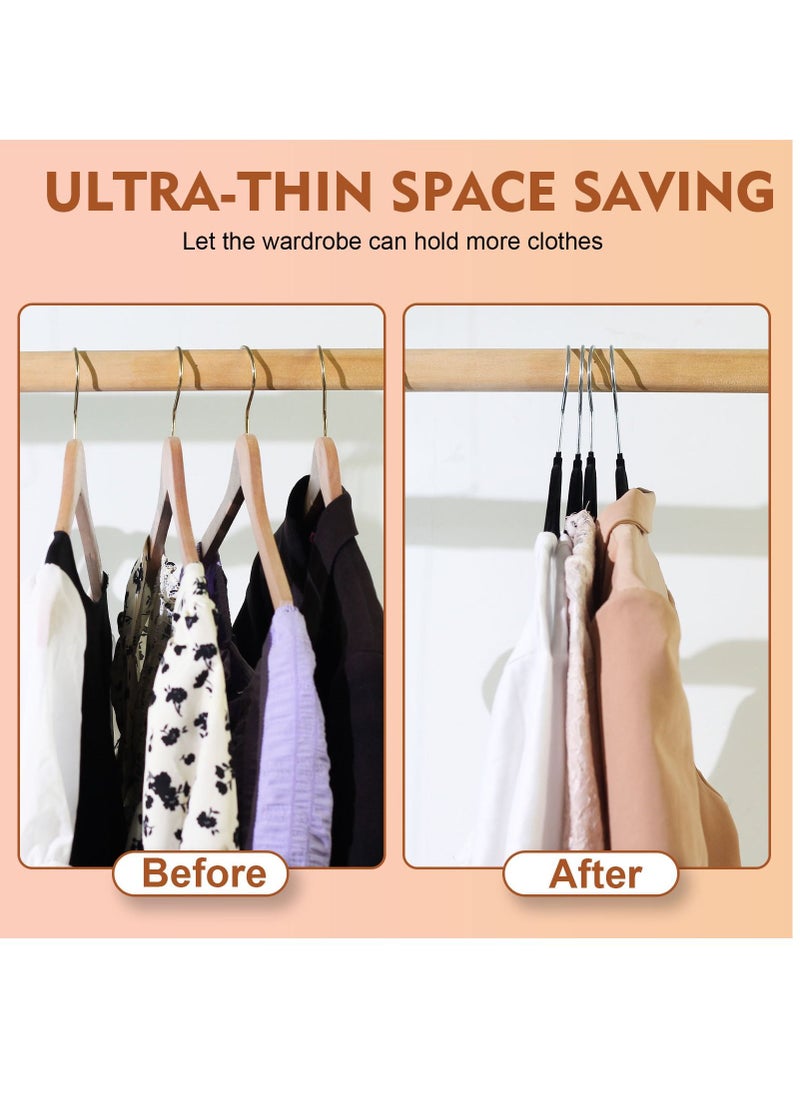 SKY-TOUCH 20 Pieces Non Slip Clothes Velvet Hanger Heavy Duty  - Image 3