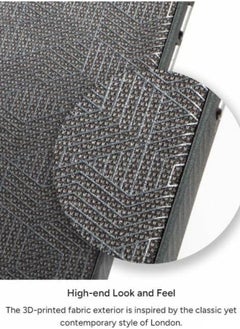 ZAGG London Snap iPhone 15 Protective Cell Phone Durable Graphene Case, MagSafe Compatible Case with Stylish Fabric Exterior Slim and Lightweight - Black Geo  - Image 4